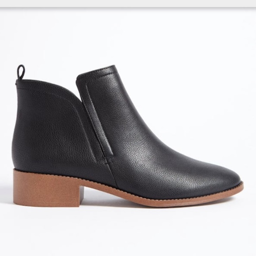 Faux Leather Chelsea Boots